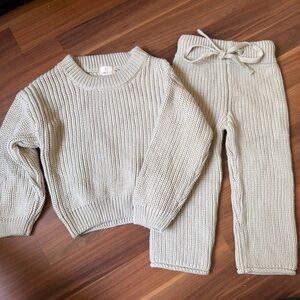 Baby Matching Mint Knit Set